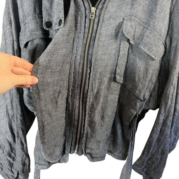 MARISSA WEBB Kayla Anorak Linen Chambray Utility Jacket - Picture 9 of 13